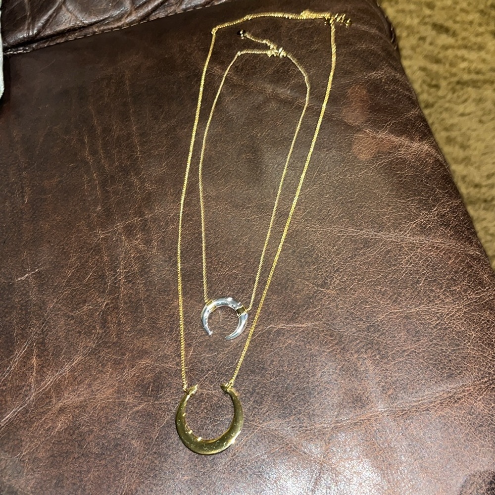 Stella and Dot necklaces can be worn separately or together.  Adjustable